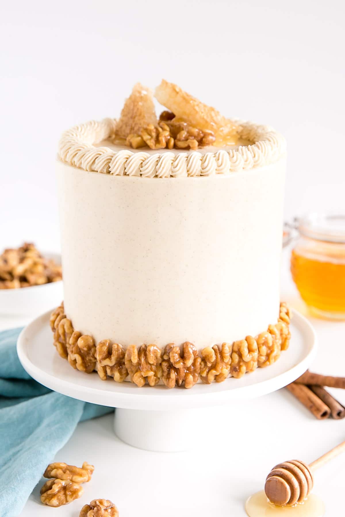 Premium Honey Walnut Fresh Cream Cake